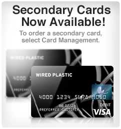 Add a secondary card to your Wired Plastic account